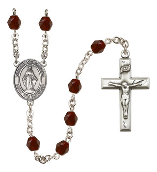 Silver-Plated 6mm Virgen Milagrosa Rosary