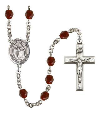 San Juan de Dios Rosary with Garnet Beads