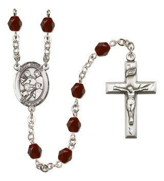 Silver-Plated 6mm Saint Cecilia / Marching Band Rosary