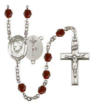 Pope Emeritace Benedict XVI Rosary with Garnet Beads