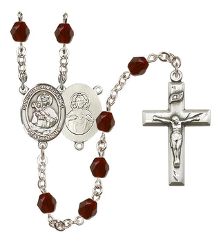 Silver-Plated 6mm Our Lady of Mount Carmel Rosary