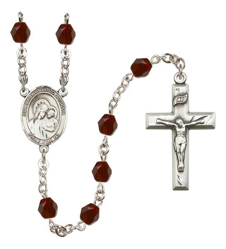 Silver-Plated 6mm Our Lady of Good Counsel  Engraved Catholic Rosaries