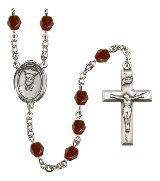 Saint Philip Neri Rosary with Garnet Beads