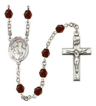 Silver-Plated 6mm Saints Peter & Paul  Engraved Catholic Rosaries