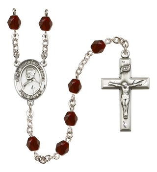 Silver-Plated 6mm Saint Andre Bessette  Engraved Catholic Rosaries