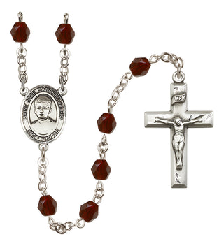 Silver-Plated 6mm Saint Jose Sanchez del Rio  Engraved Catholic Rosaries