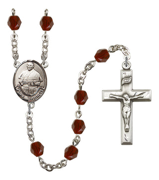 Pope Francis Rosary with Garnet Beads