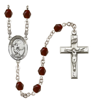 Silver-Plated 6mm Guardian Angel/Soccer Rosary