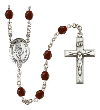 Silver-Plated 6mm Guardian Angel/Tennis Rosary