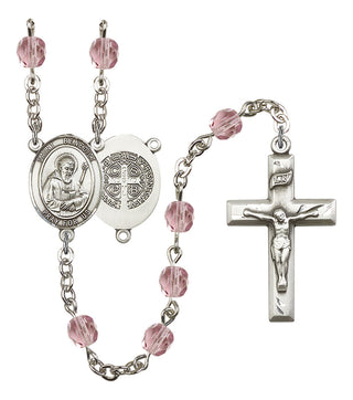 Saint Benedict Rosary with Light Amethyst Beads