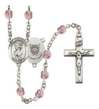 Silver-Plated 6mm Saint Christopher / Coast Guard Rosary