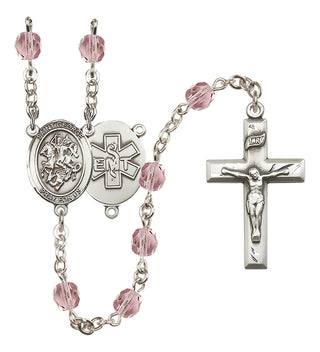 Silver-Plated 6mm Saint George / EMT Rosary