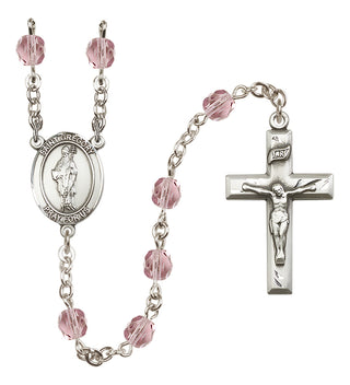 Silver-Plated 6mm Saint Gregory the Great  Engraved Catholic Rosaries