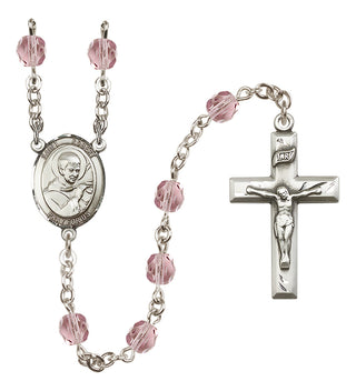 Silver-Plated 6mm Saint Robert Bellarmine  Engraved Catholic Rosaries