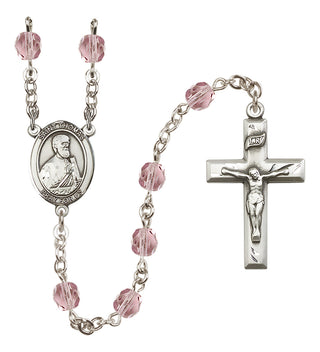 Silver-Plated 6mm Saint Thomas the Apostle  Engraved Catholic Rosaries