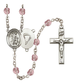 Silver-Plated 6mm Guardian Angel/Paratrooper Rosary