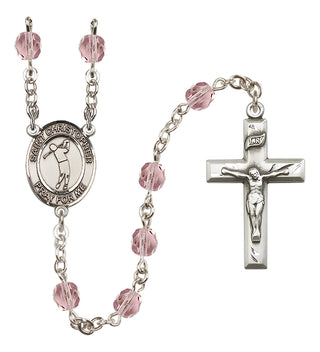 Silver-Plated 6mm Saint Christopher/Golf Rosary