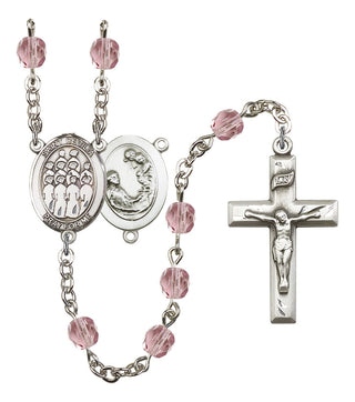 Saint Cecilia and Choir Rosary with Light Amethyst Beads