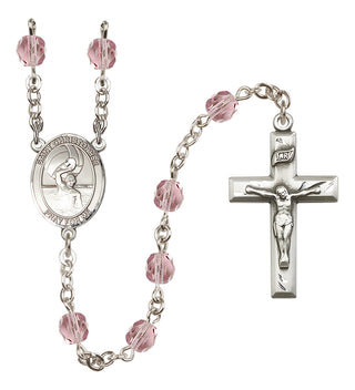 Silver-Plated 6mm Saint Christopher/Water Polo Men Rosary