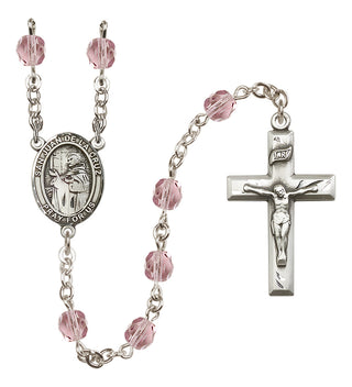 Silver-Plated 6mm San Juan de la Cruz  Engraved Catholic Rosaries