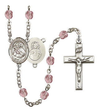 Our Lady of Mount Carmel Rosary with Light Amethyst Beads