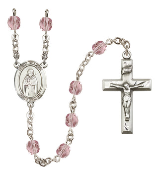 Silver-Plated 6mm Saint Samuel  Engraved Catholic Rosaries