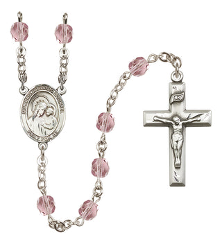 Silver-Plated 6mm Our Lady of Good Counsel  Engraved Catholic Rosaries