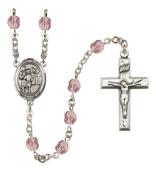 Silver-Plated 6mm Saint Vitus  Engraved Catholic Rosaries