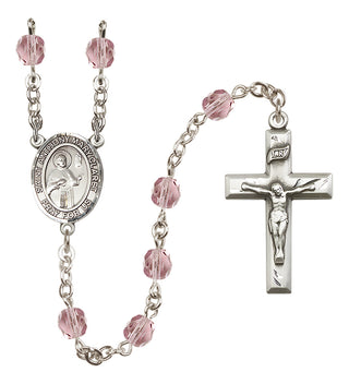 Silver-Plated 6mm Saint Anthony Mary Claret  Engraved Catholic Rosaries