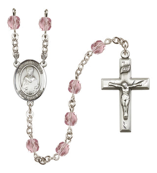 Silver-Plated 6mm Saint Winifred of Wales  Engraved Catholic Rosaries