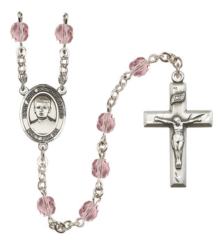 Silver-Plated 6mm Saint Jose Sanchez del Rio  Engraved Catholic Rosaries