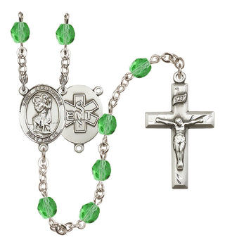 Silver-Plated 6mm Saint Christopher / EMT Rosary