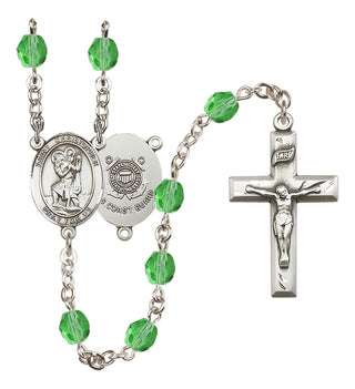 Silver-Plated 6mm Saint Christopher / Coast Guard Rosary