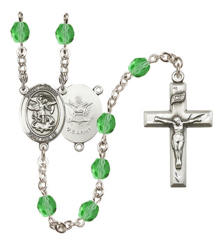 Silver-Plated 6mm Saint Michael / Army Rosary