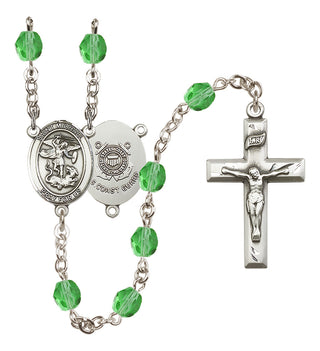 Silver-Plated 6mm Saint Michael / Coast Guard Rosary