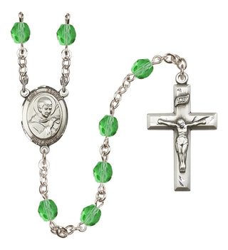 Silver-Plated 6mm Saint Robert Bellarmine  Engraved Catholic Rosaries
