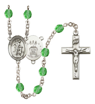 Silver-Plated 6mm Guardian Angel / Air Force Rosary