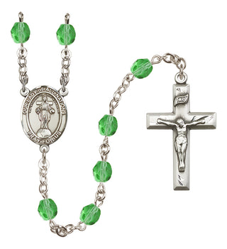 Silver-Plated 6mm Our Lady of All Nations  Engraved Catholic Rosaries