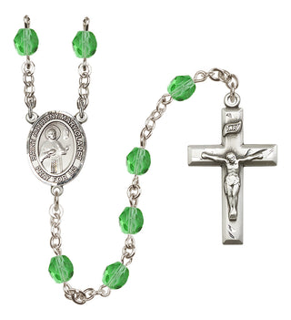 Silver-Plated 6mm Saint Anthony Mary Claret  Engraved Catholic Rosaries