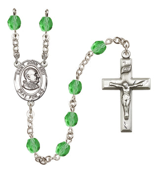 Silver-Plated 6mm Saint John Xxiii  Engraved Catholic Rosaries