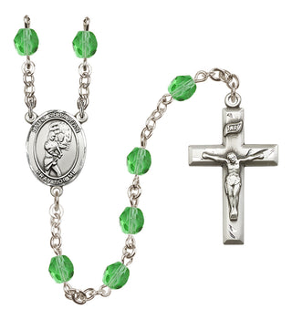 Silver-Plated 6mm Saint Sebastian/Softball Rosary