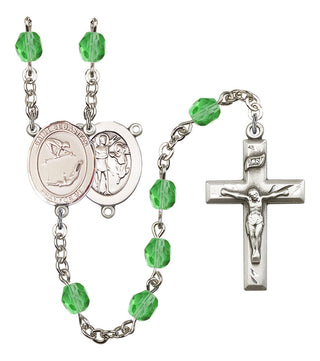Saint Sebastian and Gymnastics Rosary with Peridot Beads