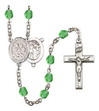 Saint Sebastian and Choir Rosary with Peridot Beads