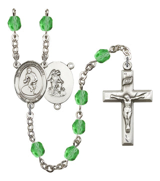 Guardian Angel and Wrestling Rosary with Peridot Beads