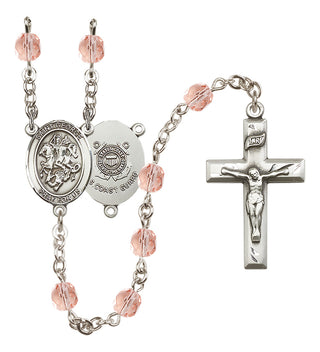 Silver-Plated 6mm Saint George / Coast Guard Rosary