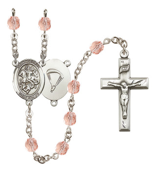 Silver-Plated 6mm Saint George / Paratrooper Rosary