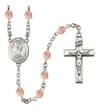 Silver-Plated 6mm Saint Helen  Engraved Catholic Rosaries