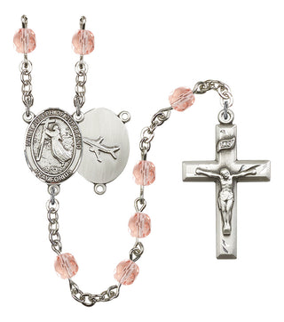 Saint Joseph of Cupertino Rosary with Pink Beads