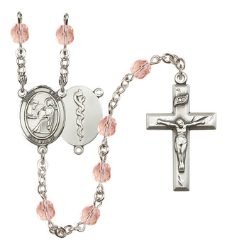 Silver-Plated 6mm Saint Luke the Apostle / Doctor Rosary