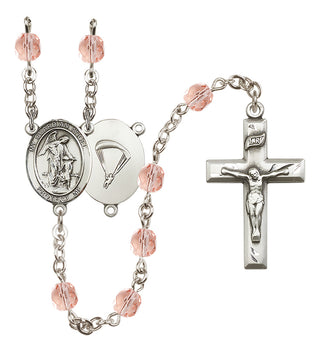 Silver-Plated 6mm Guardian Angel/Paratrooper Rosary
